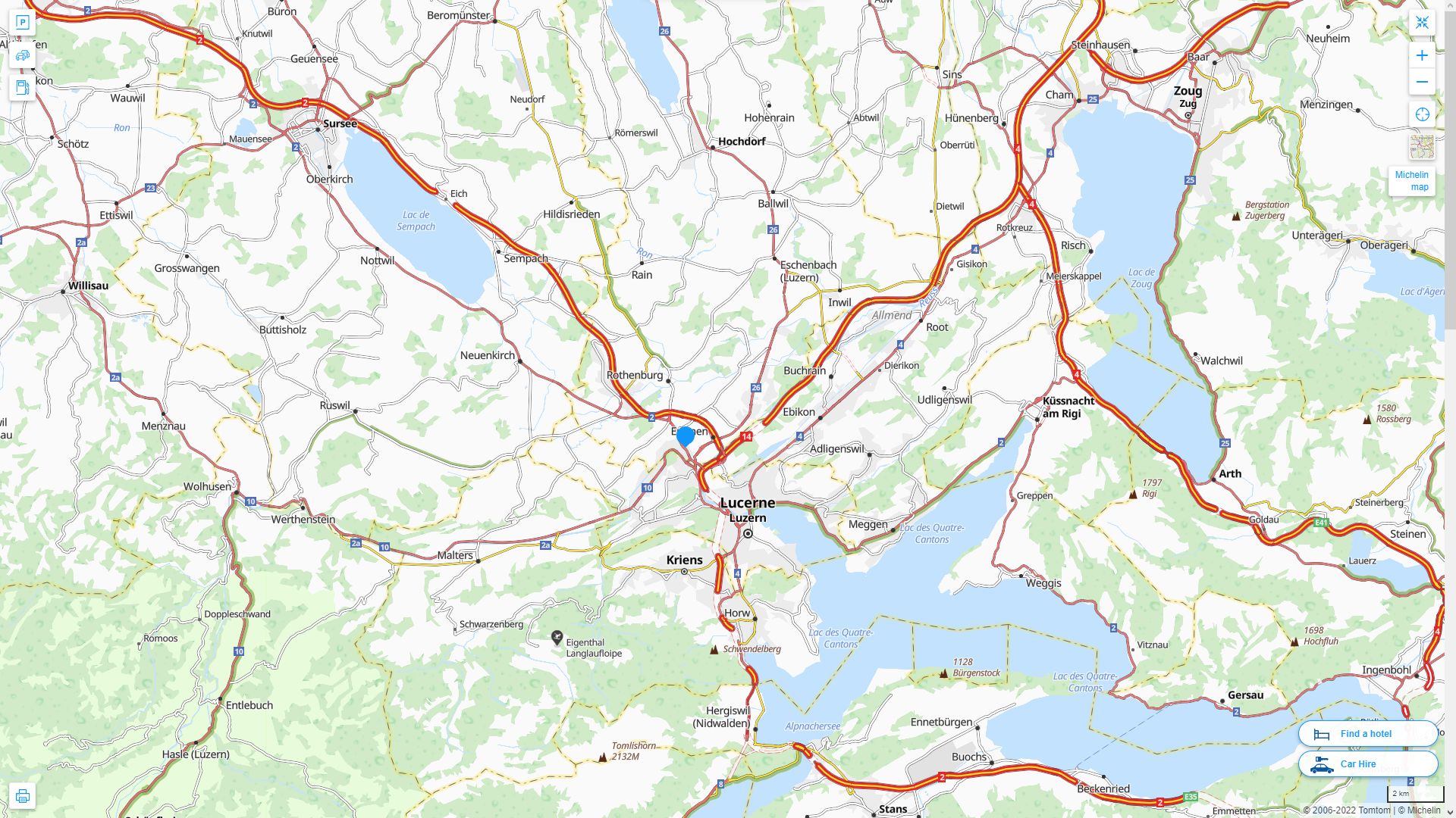 Emmen Highway and Road Map